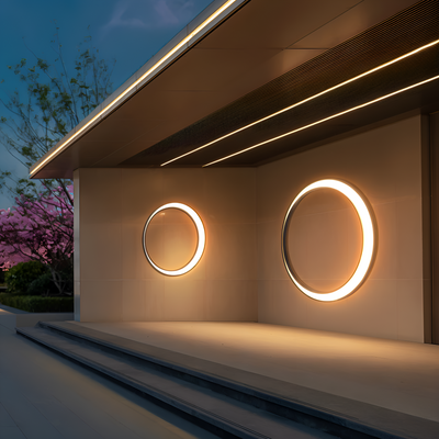 CircuLite Havebelysning | Vandtætte Runde Væglamper - Udendørs LED-Lamper | Vanero