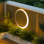 Rund LED Væglampe Udendørs Armatur | Aluminium Polykarbonat Konstruktion | Facade Indgang Terrasse & Udendørs Belysning | Vanero