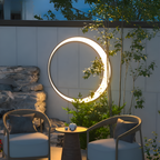 Rund LED Væglampe Udendørs Armatur | Aluminium Polykarbonat Konstruktion | Facade Indgang Terrasse & Udendørs Belysning | Vanero