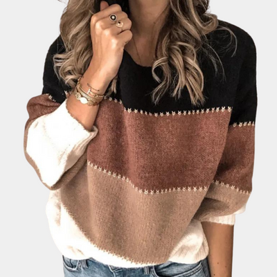 Claire | Elegant Stribet Sweater til Kvinder | Vanero