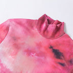 Dame Sommerkjole Polyester | Afslappet Pasform Kjole | Tie-Dye Mønster og Sommerfugleærmer til Hverdags- og Fritidsbrug | Vanero