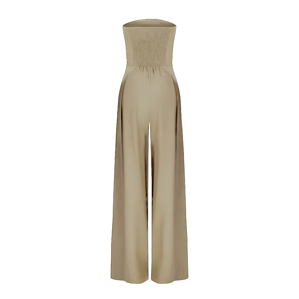 Dame Jumpsuit Let Tekstilmateriale | Regular Fit Stropløs Jumpsuit | Slip-On Design til Hverdagsbrug & Sociale Anledninger | Vanero