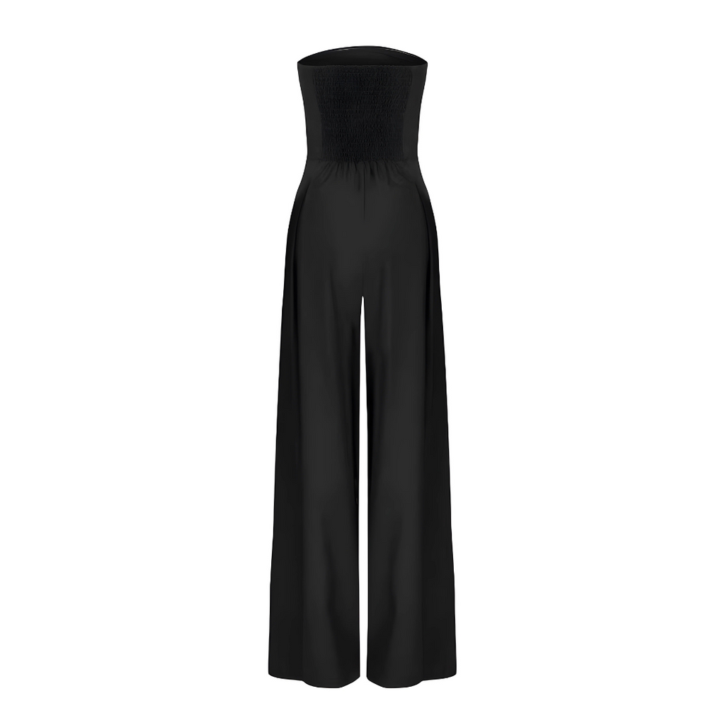 Dame Jumpsuit Let Tekstilmateriale | Regular Fit Stropløs Jumpsuit | Slip-On Design til Hverdagsbrug & Sociale Anledninger | Vanero