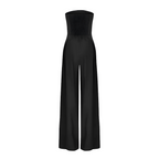 Dame Jumpsuit Let Tekstilmateriale | Regular Fit Stropløs Jumpsuit | Slip-On Design til Hverdagsbrug & Sociale Anledninger | Vanero
