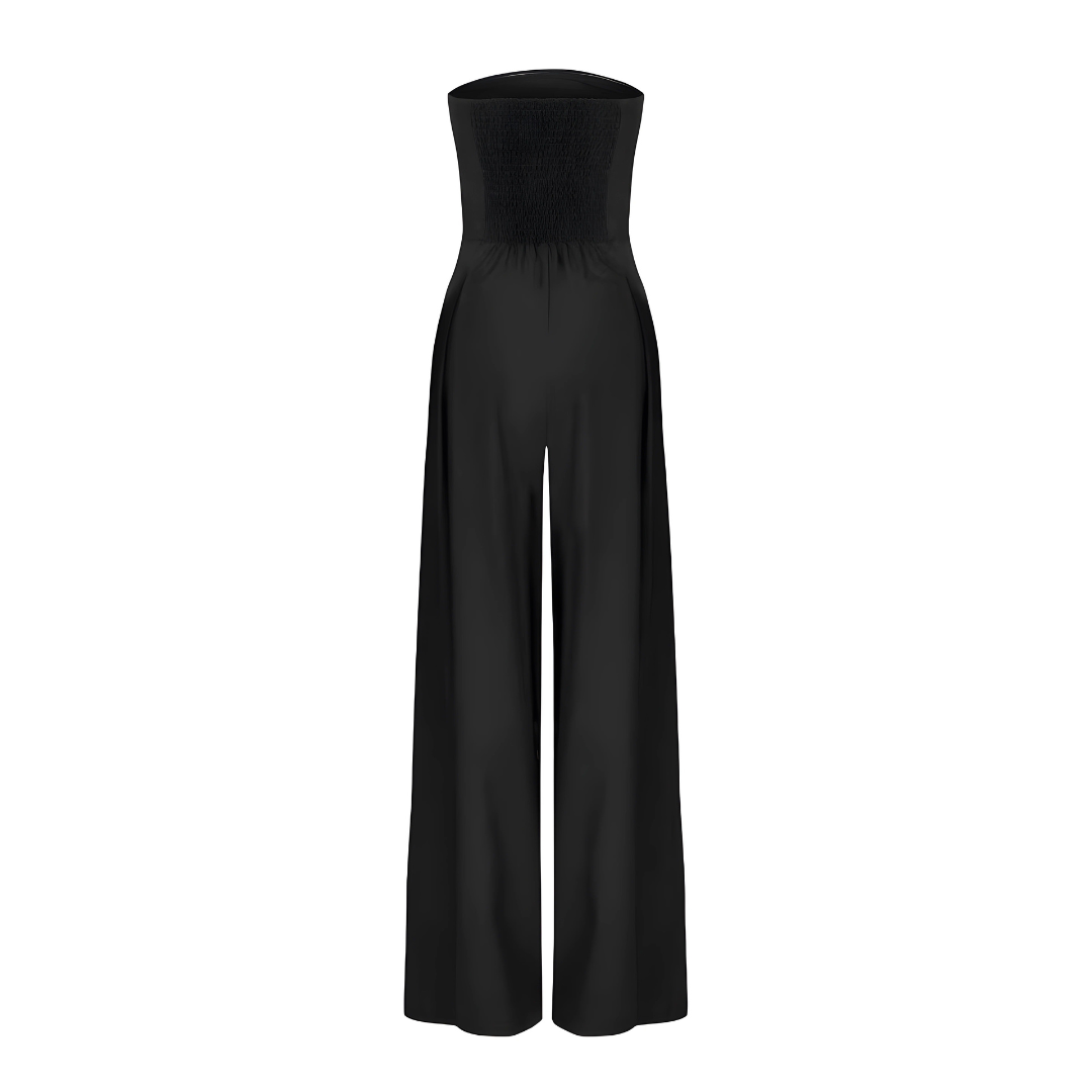 Dame Jumpsuit Let Tekstilmateriale | Regular Fit Stropløs Jumpsuit | Slip-On Design til Hverdagsbrug & Sociale Anledninger | Vanero