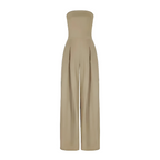 Dame Jumpsuit Let Tekstilmateriale | Regular Fit Stropløs Jumpsuit | Slip-On Design til Hverdagsbrug & Sociale Anledninger | Vanero