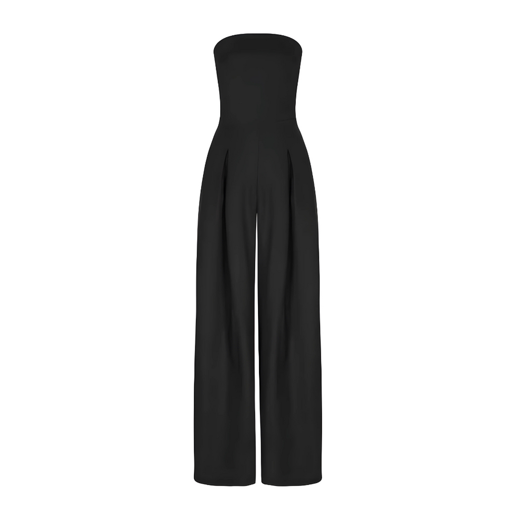 Dame Jumpsuit Let Tekstilmateriale | Regular Fit Stropløs Jumpsuit | Slip-On Design til Hverdagsbrug & Sociale Anledninger | Vanero