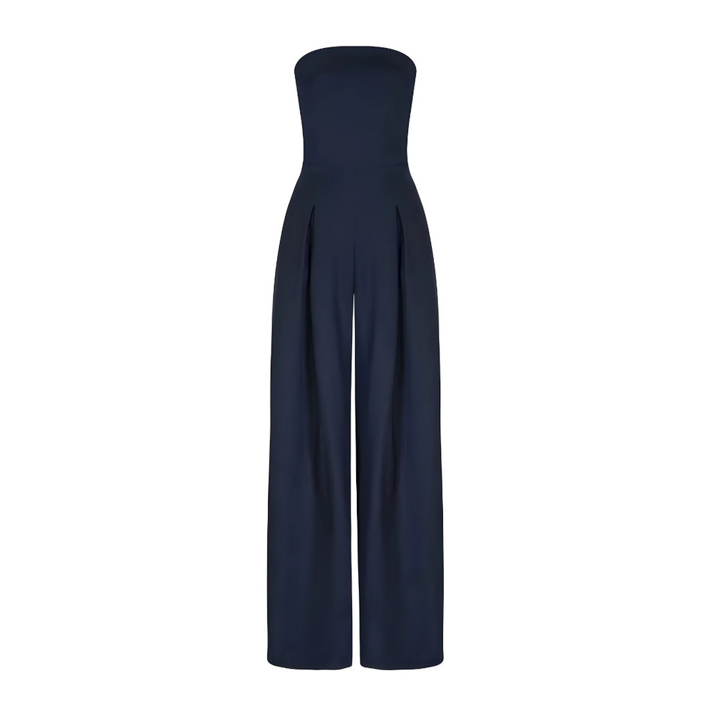 Dame Jumpsuit Let Tekstilmateriale | Regular Fit Stropløs Jumpsuit | Slip-On Design til Hverdagsbrug & Sociale Anledninger | Vanero