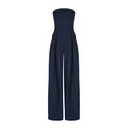 Dame Jumpsuit Let Tekstilmateriale | Regular Fit Stropløs Jumpsuit | Slip-On Design til Hverdagsbrug & Sociale Anledninger | Vanero