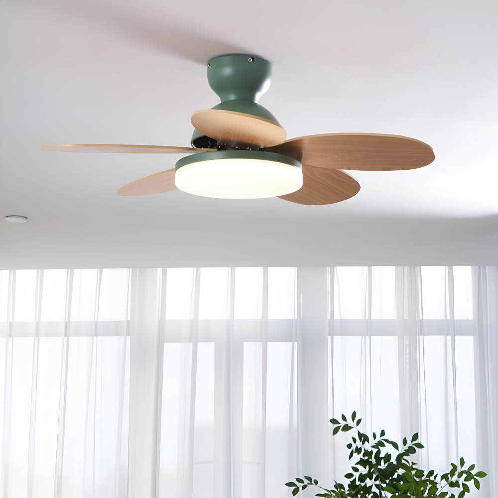 Loftventilator Med Integreret LED Lys | Aluminium Jern & Akryl Konstruktion | Indendørs Luftcirkulation & Rumbelysning | Vanero