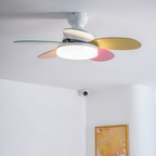 Loftventilator Med Integreret LED Lys | Aluminium Jern & Akryl Konstruktion | Indendørs Luftcirkulation & Rumbelysning | Vanero