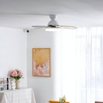 Farverig Blomsterblad Design Loftventilator | Integreret LED Lys | Vanero