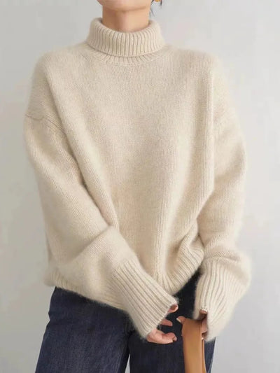 Isabella | Luksuriøs Kashmir Dame Rullekrave Sweater | Vanero