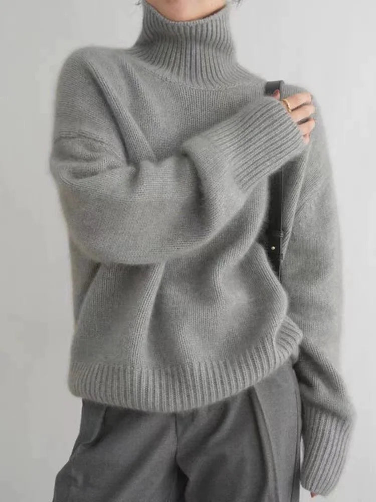 Isabella | Luksuriøs Kashmir Dame Rullekrave Sweater | Vanero