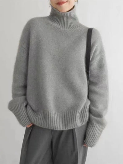 Isabella | Luksuriøs Kashmir Dame Rullekrave Sweater | Vanero