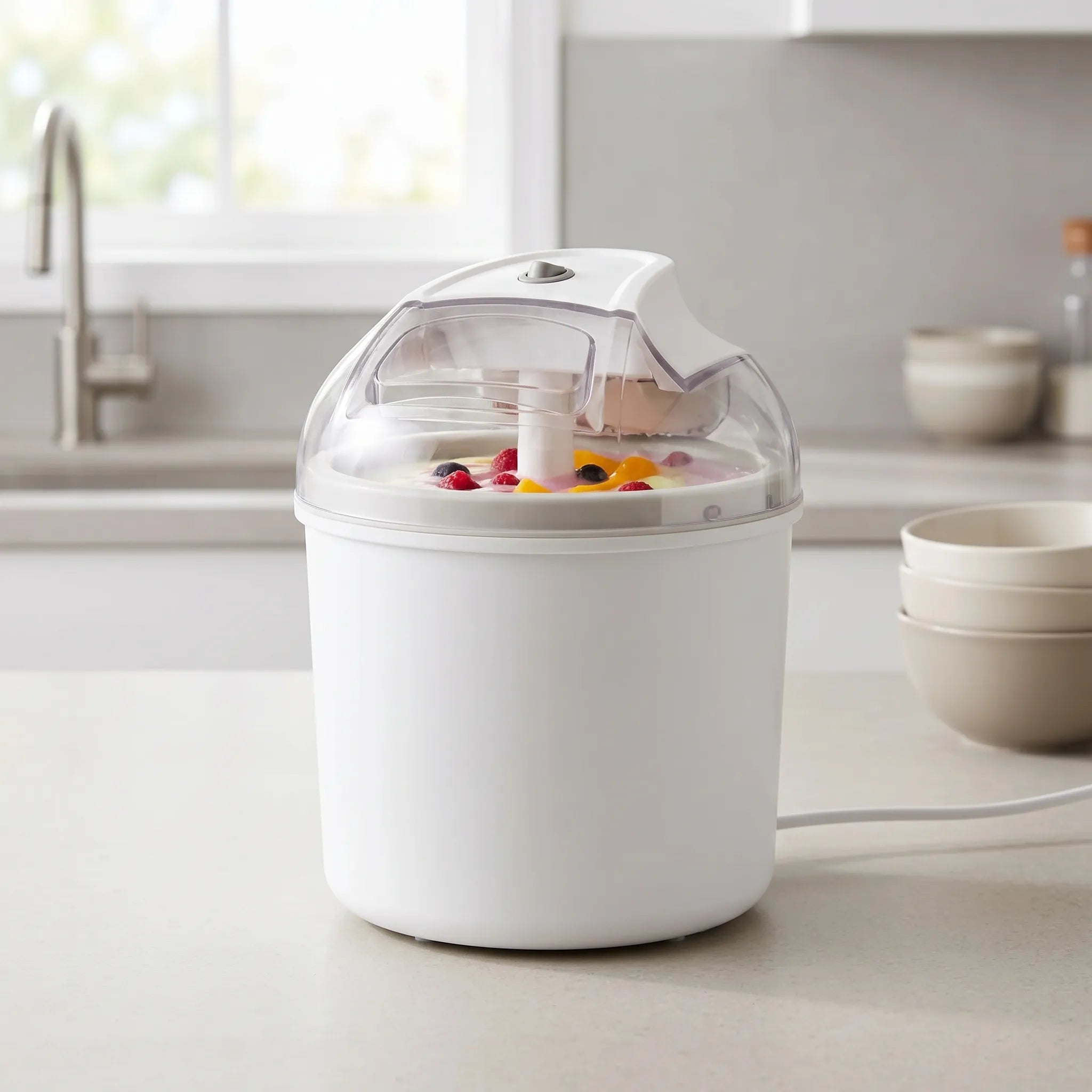 Softice Maskine | Plast Automatisk Softice Maskine Med Selvafkølende System | Frosne Desserter | Vanero