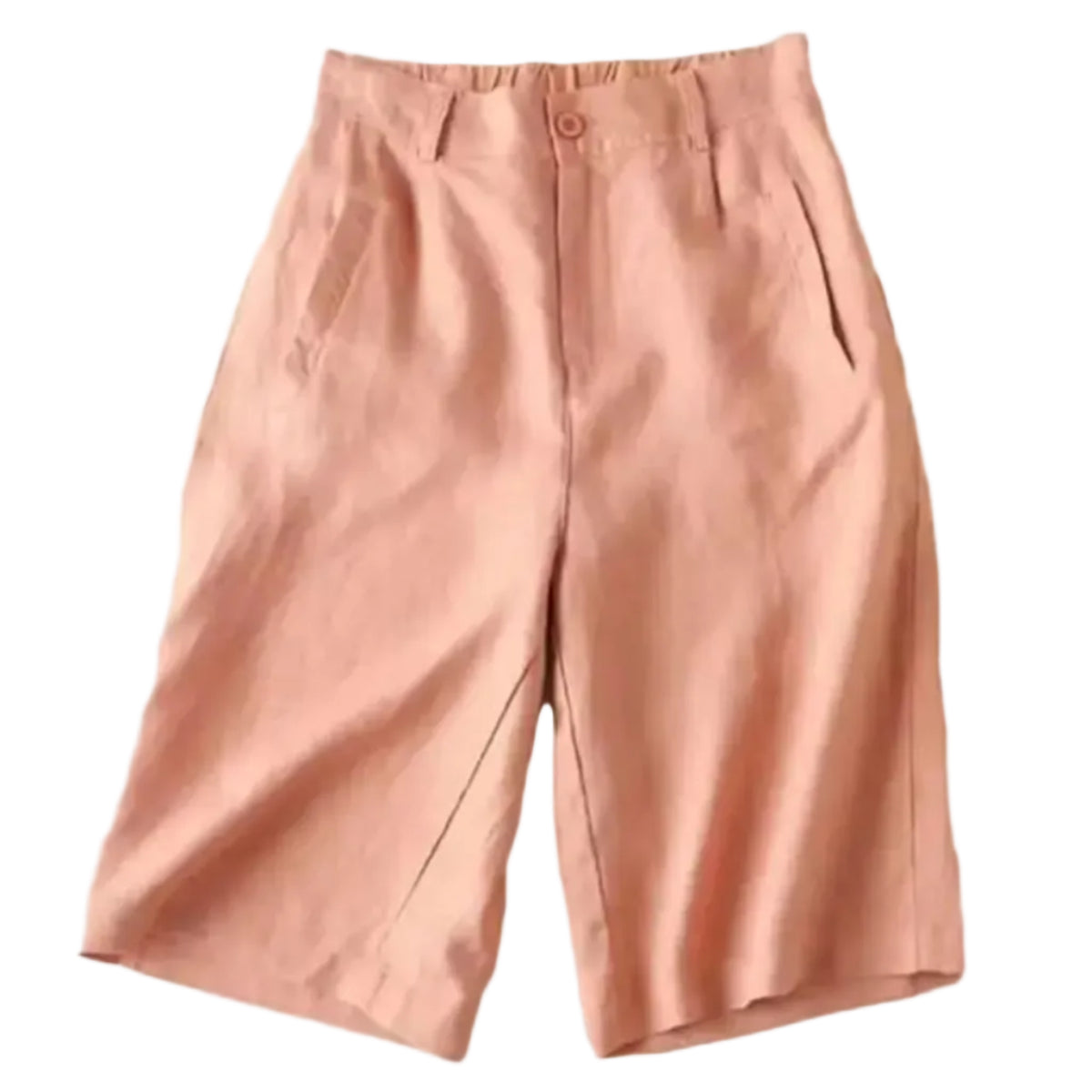 Dame Shorts I Bomuld Og Hør | Løstsiddende Knælange Sommer Shorts | Hverdagsbrug | Vanero
