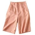 Dame Shorts I Bomuld Og Hør | Løstsiddende Knælange Sommer Shorts | Hverdagsbrug | Vanero