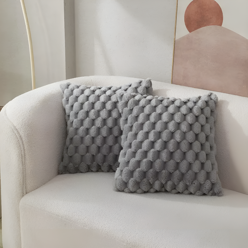 Dekorativt Pudebetræk Med Tekstureret Mønster | Bomuld & Polyester Tekstilkonstruktion | Indretning Til Sofa Soveværelse & Læsehjørne | Vanero