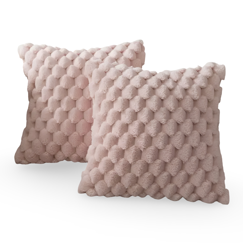 CozyWeave | Luksuriøs Blød Pude med Fuzzy Mønstret Betræk | Vanero