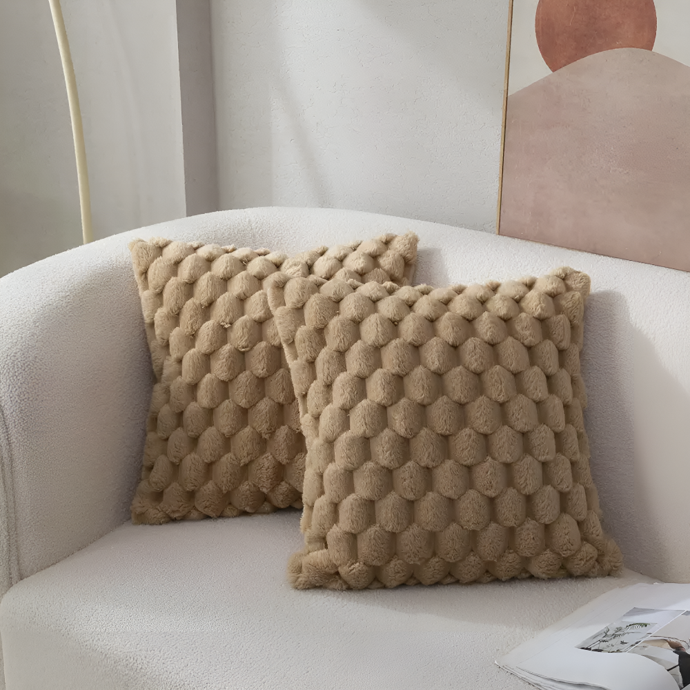 Dekorativt Pudebetræk Med Tekstureret Mønster | Bomuld & Polyester Tekstilkonstruktion | Indretning Til Sofa Soveværelse & Læsehjørne | Vanero