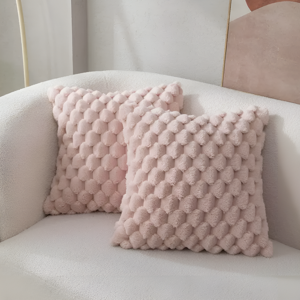 Dekorativt Pudebetræk Med Tekstureret Mønster | Bomuld & Polyester Tekstilkonstruktion | Indretning Til Sofa Soveværelse & Læsehjørne | Vanero