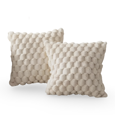 CozyWeave | Luksuriøs Blød Pude med Fuzzy Mønstret Betræk | Vanero