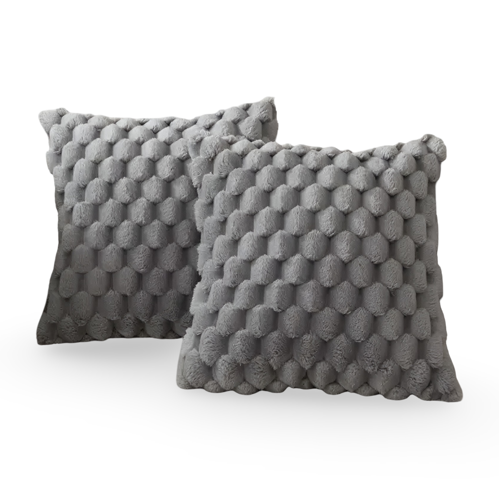 CozyWeave | Luksuriøs Blød Pude med Fuzzy Mønstret Betræk | Vanero