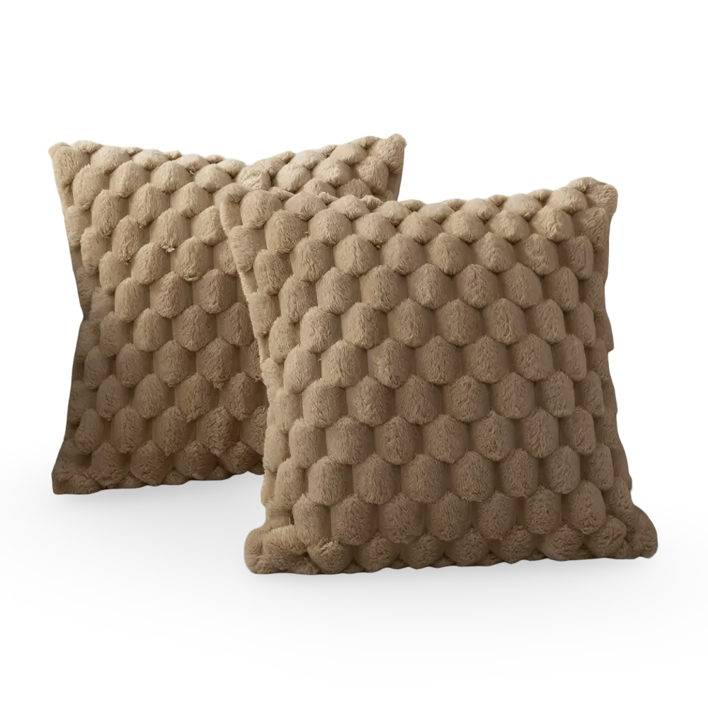 CozyWeave | Luksuriøs Blød Pude med Fuzzy Mønstret Betræk | Vanero