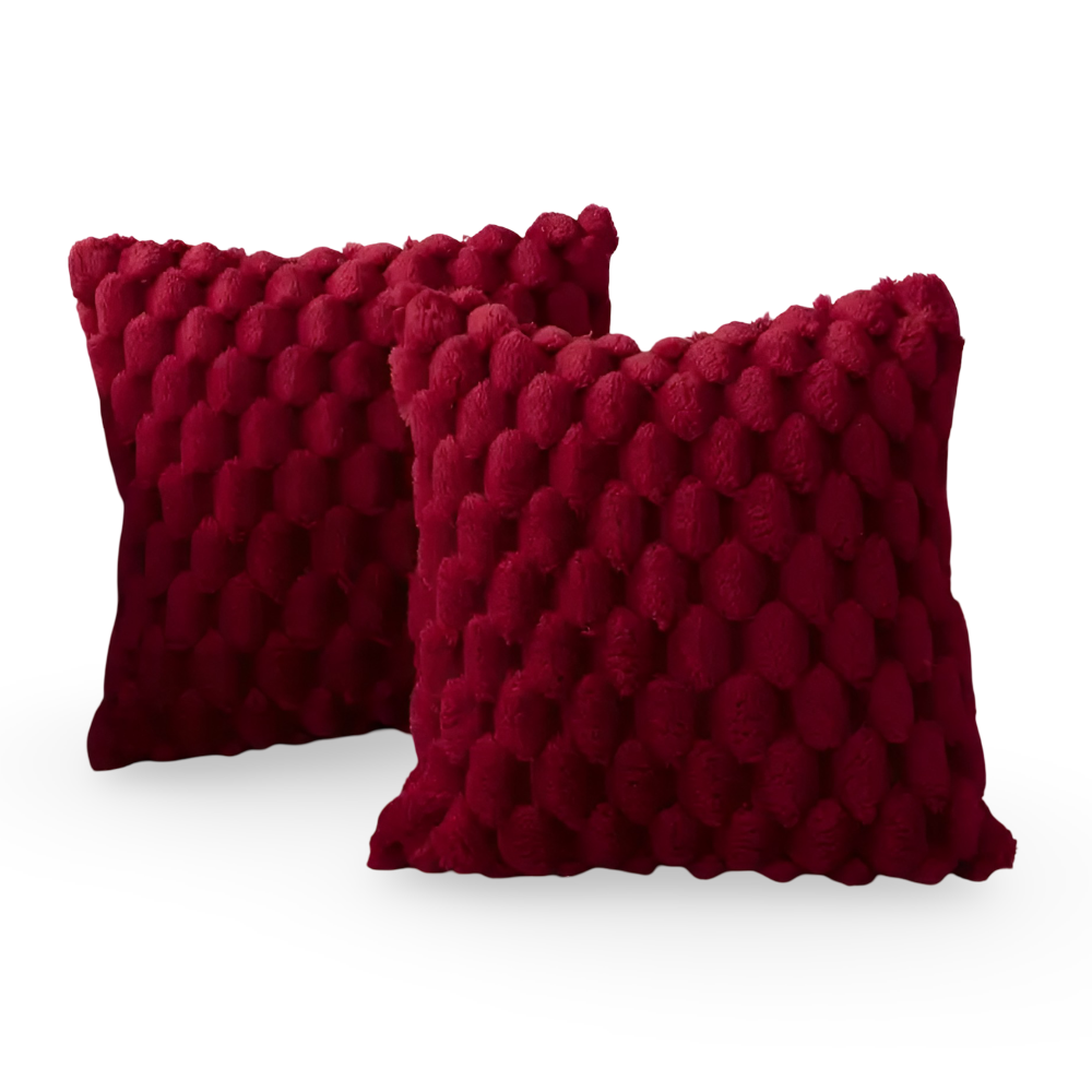 CozyWeave | Luksuriøs Blød Pude med Fuzzy Mønstret Betræk | Vanero