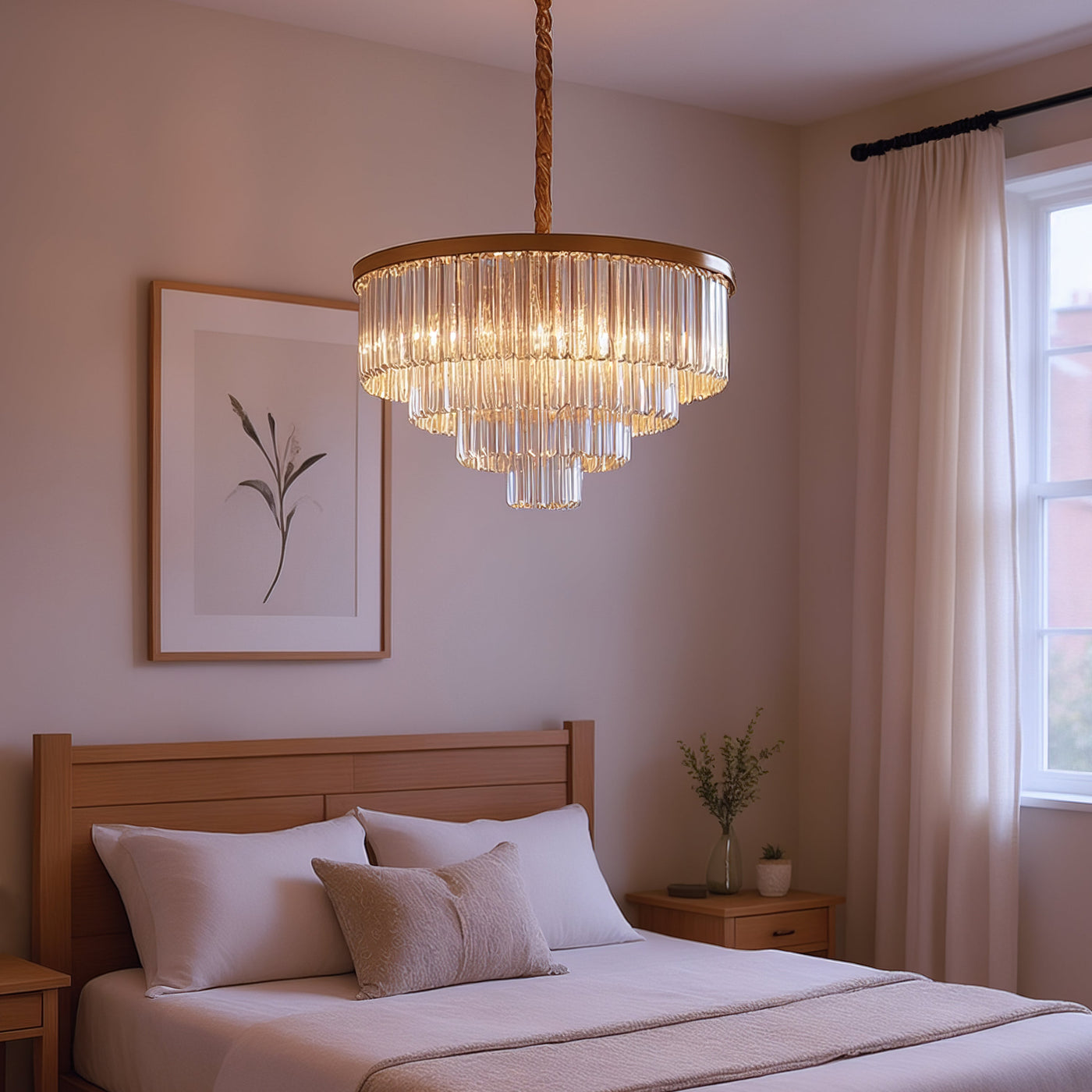 Santorini Lysekrone Ø60 | Amber | Vanero