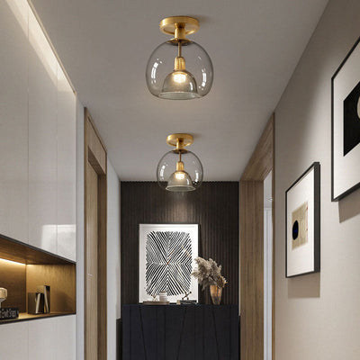 Moderne l grå loftslampe til gangen i glas l Vanero