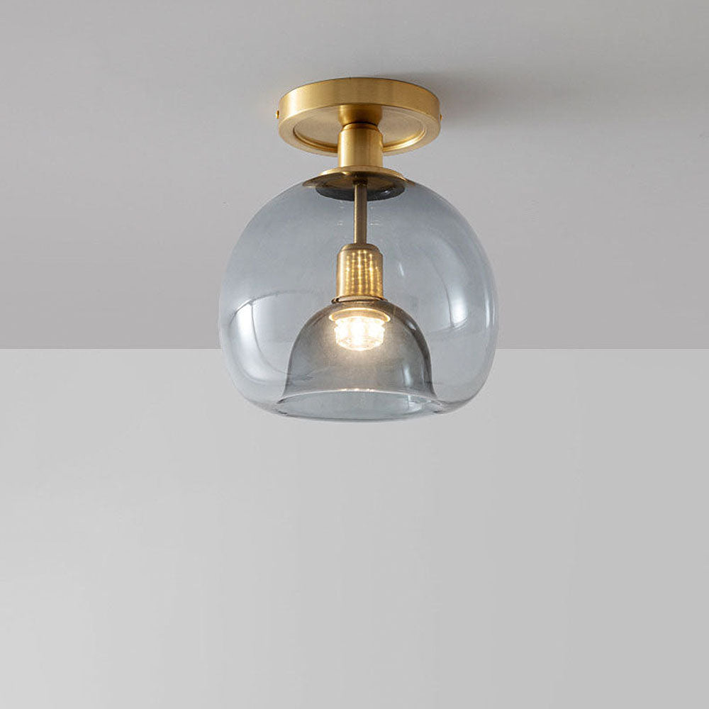 Moderne l grå loftslampe til gangen i glas l Vanero