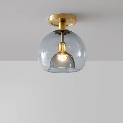Moderne l grå loftslampe til gangen i glas l Vanero