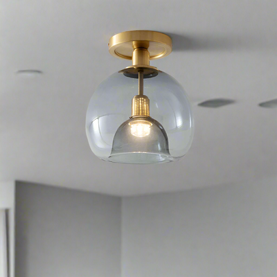 Moderne l grå loftslampe til gangen i glas l Vanero