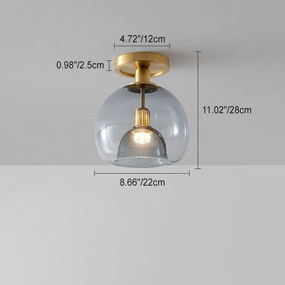 Moderne l grå loftslampe til gangen i glas l Vanero