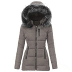 Dame Vinterjakke Polyester | Regular Fit Jakke Med Aftagelig Kunstpelskrave | Til Hverdagsbrug & Vinter | Vanero