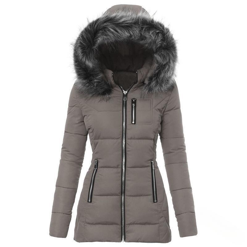 Dame Vinterjakke Polyester | Regular Fit Jakke Med Aftagelig Kunstpelskrave | Til Hverdagsbrug & Vinter | Vanero