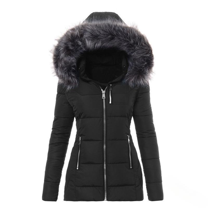 Dame Vinterjakke Polyester | Regular Fit Jakke Med Aftagelig Kunstpelskrave | Til Hverdagsbrug & Vinter | Vanero