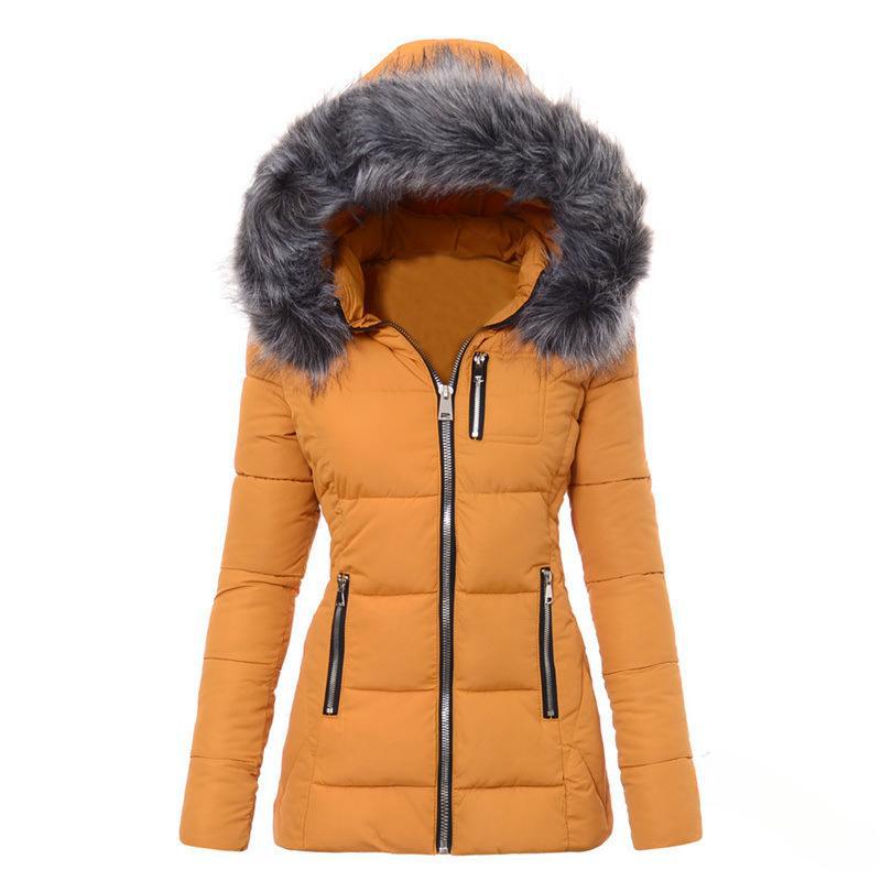 Dame Vinterjakke Polyester | Regular Fit Jakke Med Aftagelig Kunstpelskrave | Til Hverdagsbrug & Vinter | Vanero