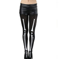 Dame Leggings med Skeletprint | Elastisk Stof & Fuld Længde | Halloween Tights Til Fester & Temabegivenheder | Vanero