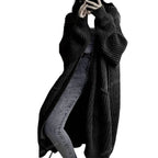 Dame Strikcardigan Akrylblanding | Oversized Cardigan Med Forlommer | Til Hverdagsbrug & Sæsonbrug | Vanero
