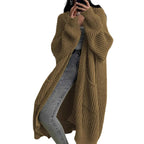 Dame Strikcardigan Akrylblanding | Oversized Cardigan Med Forlommer | Til Hverdagsbrug & Sæsonbrug | Vanero