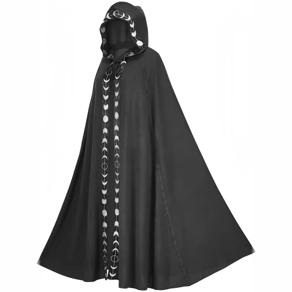 Dame Kostumekappe Med Hætte | Dekorativt Hellangt Design | Kappe Til Halloween, Cosplay & Maskeradefester | Vanero