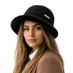 Dame Teddy Bucket Hat | Plysset Stof & Bred Skygge | Blød Vinterhat Til Hverdagsbrug, Efterår & Koldt Vejr | Vanero