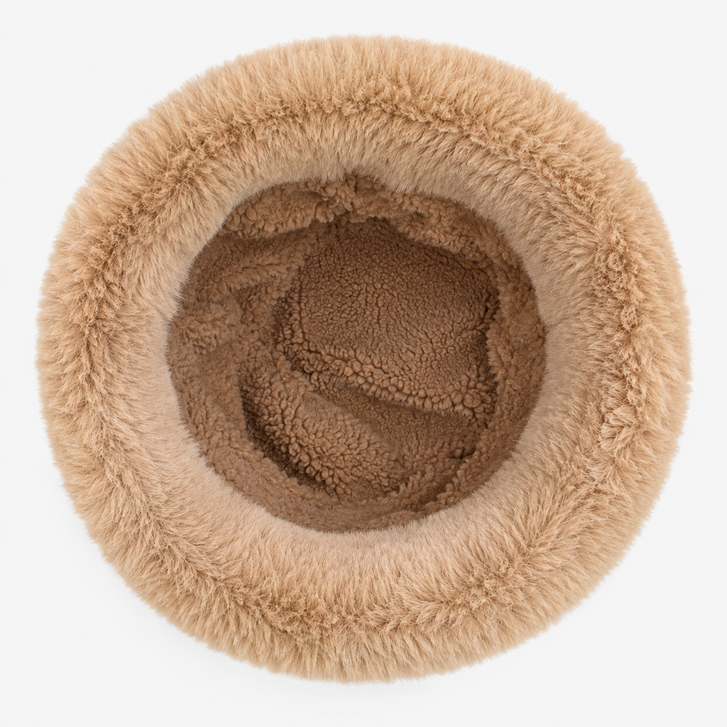 Dame Teddy Bucket Hat | Plysset Stof & Bred Skygge | Blød Vinterhat Til Hverdagsbrug, Efterår & Koldt Vejr | Vanero