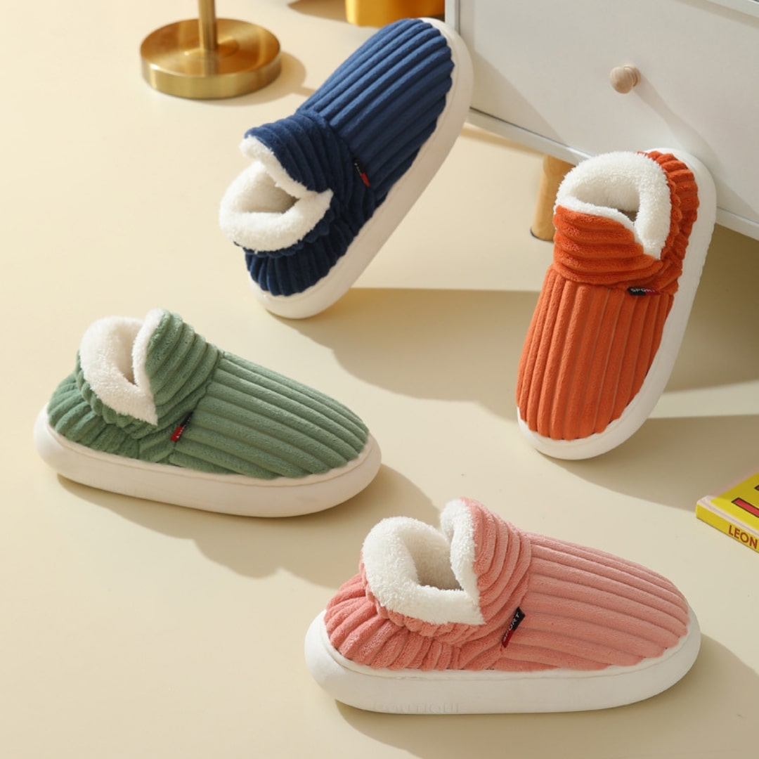 WarmSlipper l Cozy Skridsikre flade letvægtshjemmesko l Vanero