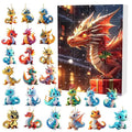 Adventskalender | 24 Dinosaurvedhæng i Akryl | Jule Nedtælling Sæsondekoration | Vanero