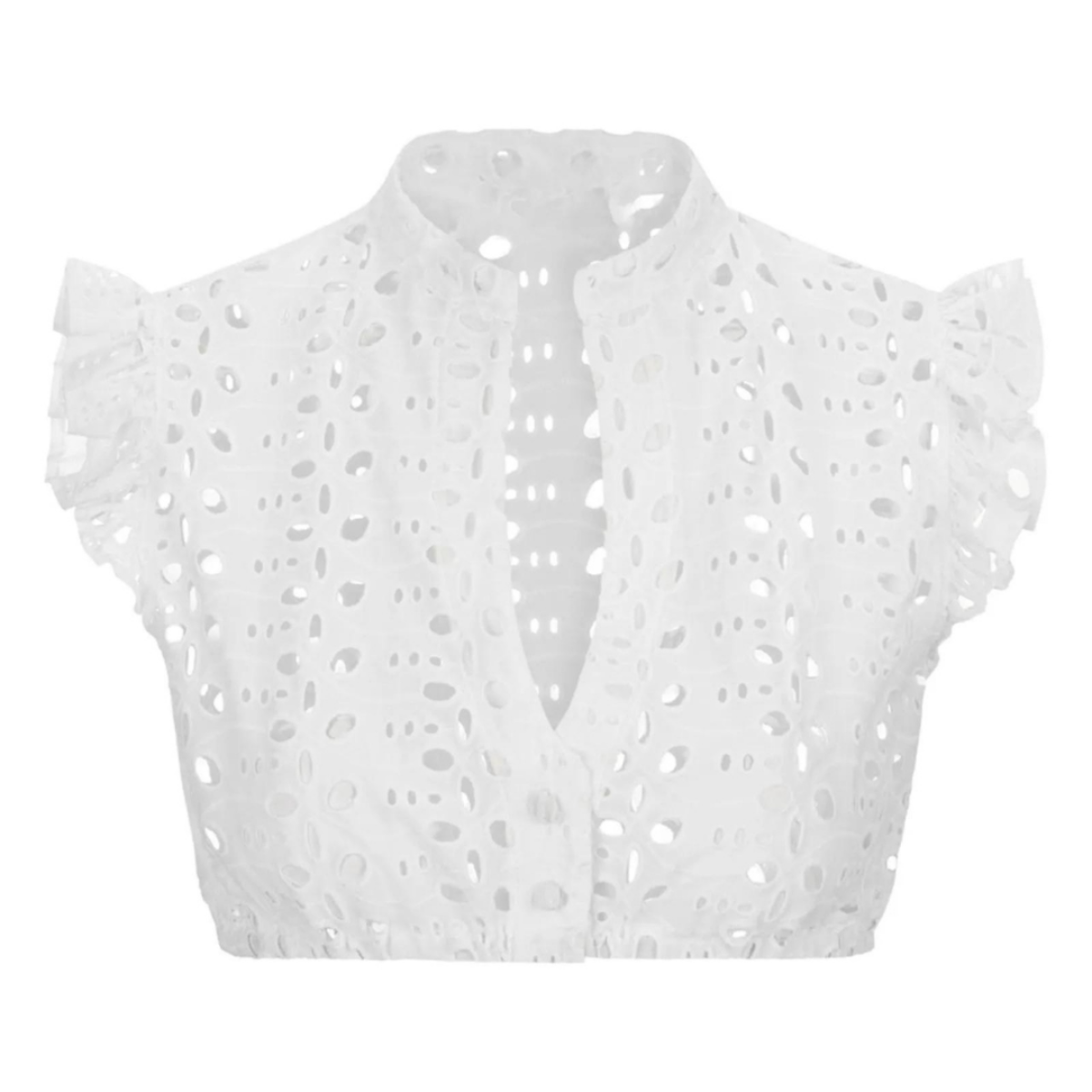 Dame Dirndl Bluse | Hvid V-Hals Oktoberfest Top | Traditionelt Inspireret Bluse Til Festivaler & Temafester | Vanero