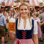 Dame Dirndl Bluse | Hvid V-Hals Oktoberfest Top | Traditionelt Inspireret Bluse Til Festivaler & Temafester | Vanero